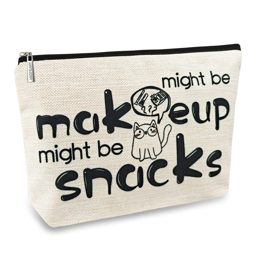Sac ancpeany snaks maquillage motif amitié, pratique pour maquillage et collations en voyage.