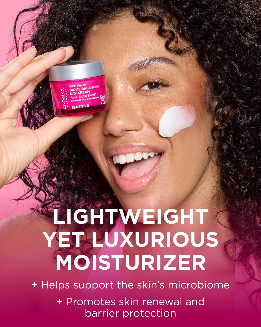 Andalou Naturals 1000 Roses – crème légère à appliquer sur le visage.
