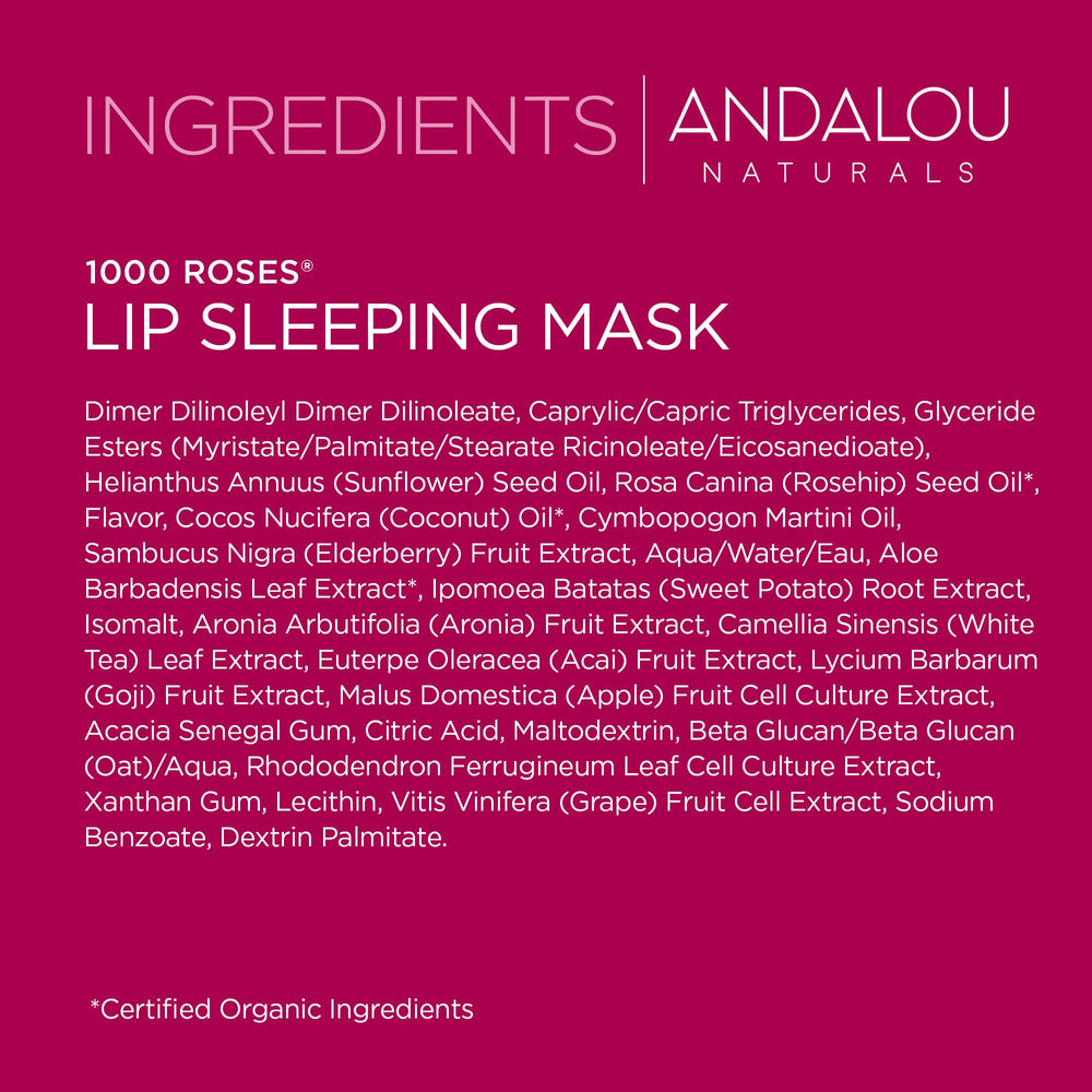 Andalou Naturals 1000 Roses huile rose musquee: nourrissante et revitalisante pour levres