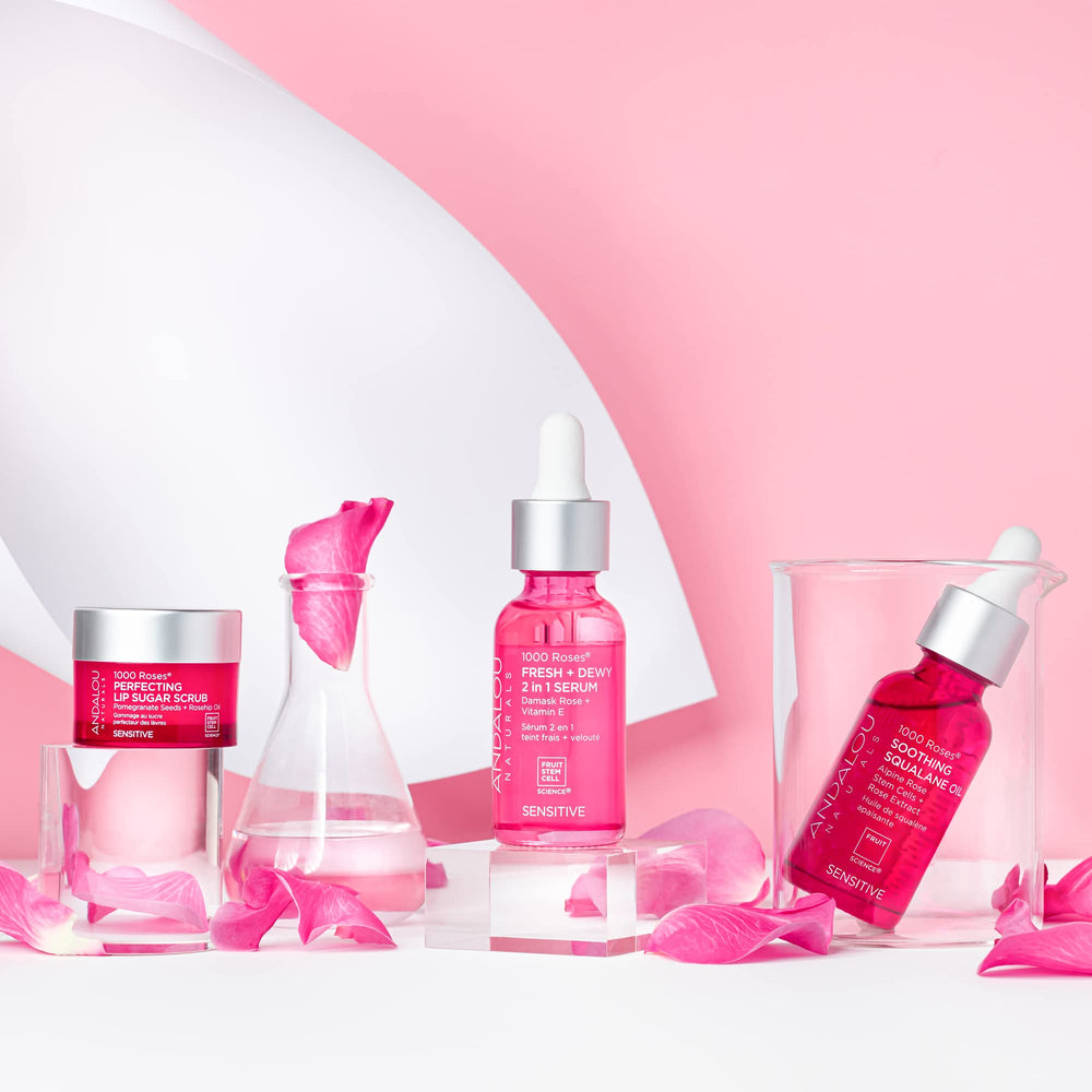 Andalou Naturals 1000 Roses apaise les tiraillements et lisse la texture.