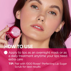 Andalou Naturals 1000 Roses masque levres nuit: rituel hydratant pour levres lisses