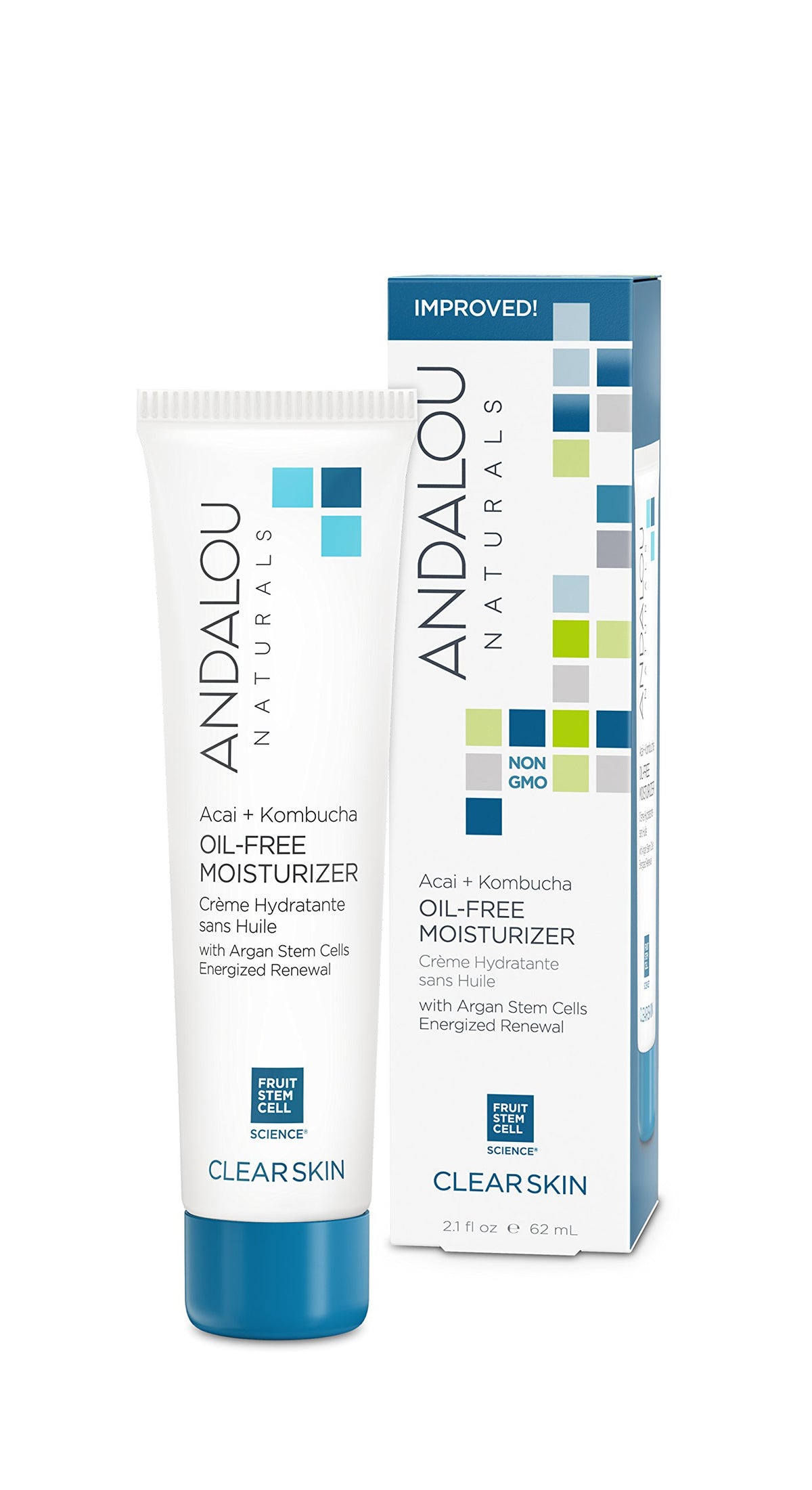 Andalou Naturals Acai + Kombucha hydratant sans huile dans une bouteille pratique.