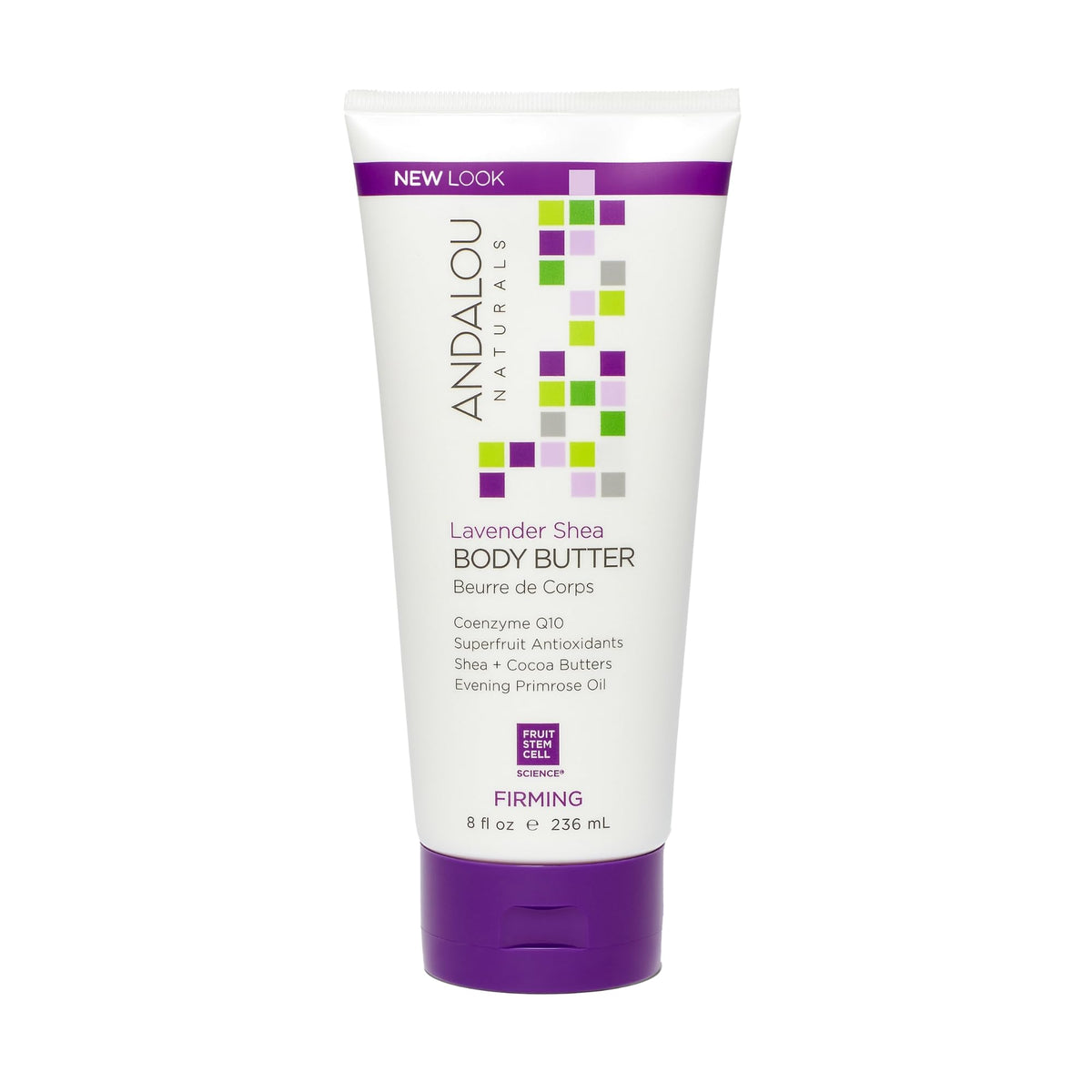 Andalou Naturals Beurre-Corps Lavande: texture riche pour hydratation durable.