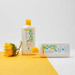 Andalou Naturals Brillance naturelle – ingrédients naturels pour l'éclat et la souplesse des cheveux.