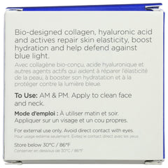 Application matin et soir de la crème hydratante Andalou Naturals sur le visage.