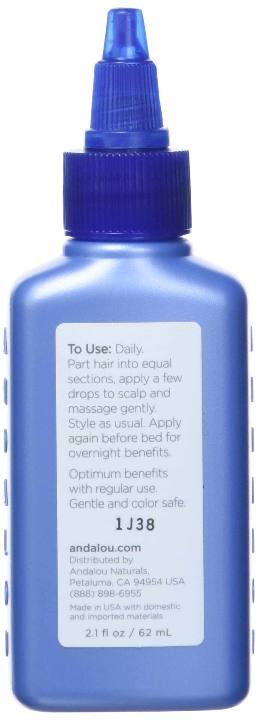 Flacon traitement cuir chevelu Andalou Naturals – stimule la vitalité des follicules