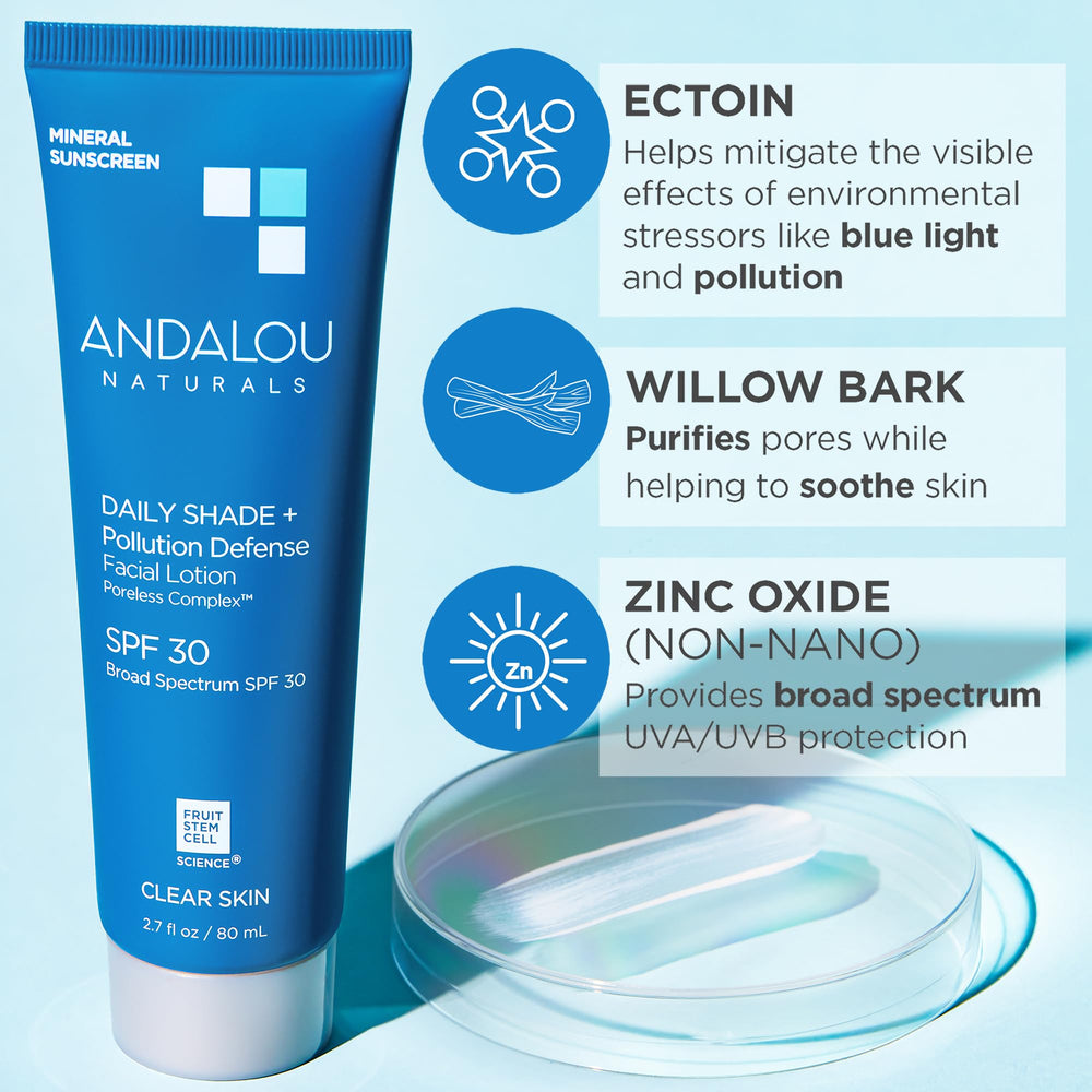 Andalou Naturals Daily Shade texture légère et non grasse.