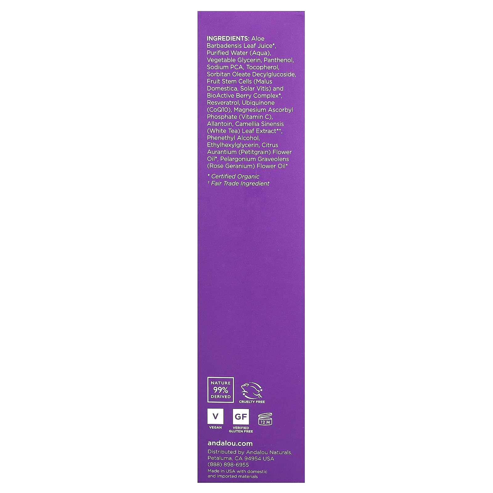 Andalou Naturals Géranium et feuille d'orange pour équilibre du pH