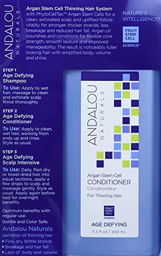 Kit cheveux 3 étapes Andalou Naturals – densité et réduction de la casse