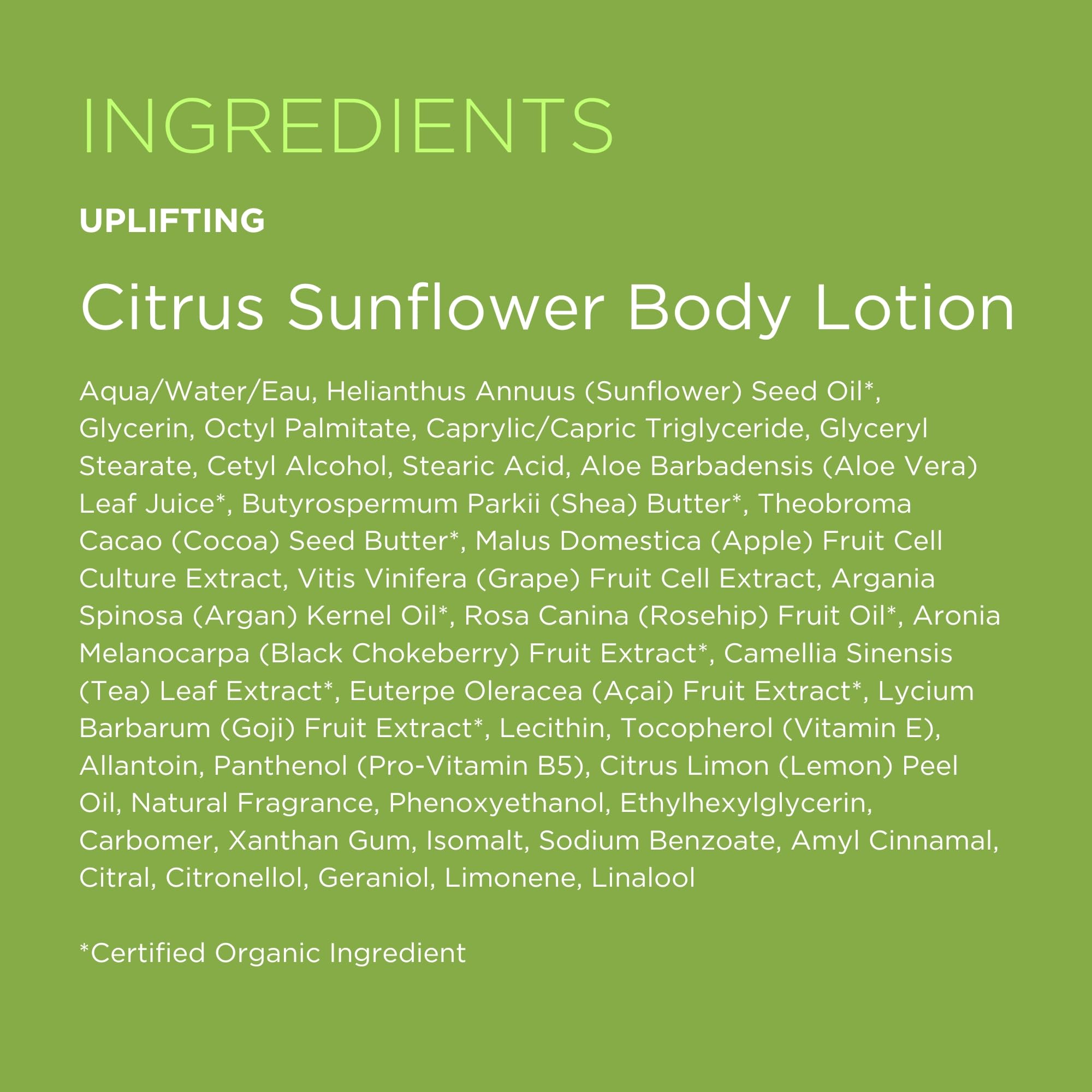 Parfum citron-tournesol, sensation fraîche et relaxante