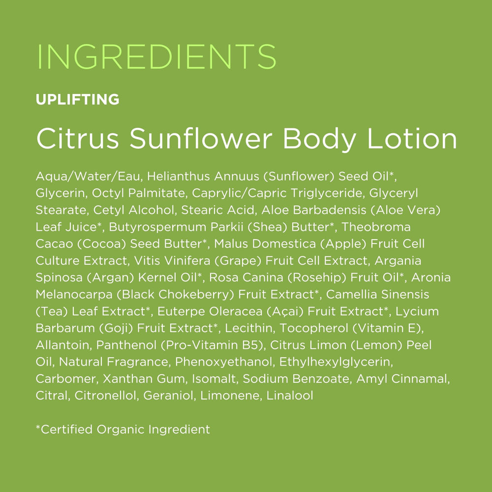 Parfum citron-tournesol, sensation fraîche et relaxante