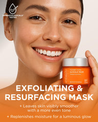 Texture crémeuse du masque Andalou Naturals prête à agir.