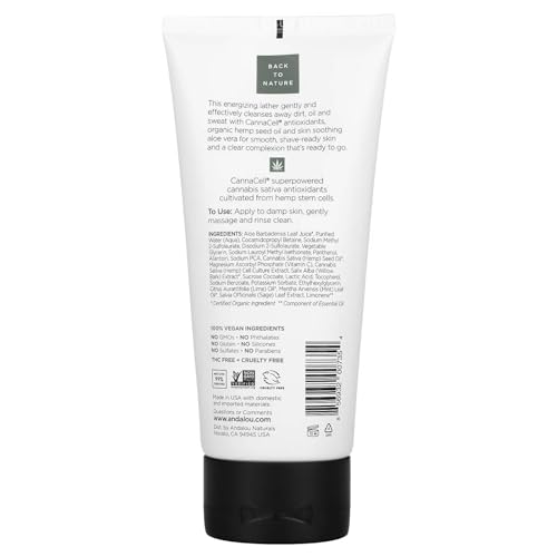 Andalou Naturals Men Refreshing Face Wash : aloe vera pour hydratation et douceur