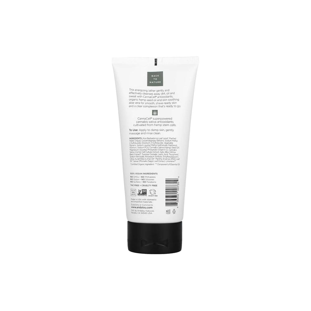 Andalou Naturals Men Refreshing Face Wash : huile de graines de chanvre nourrissante