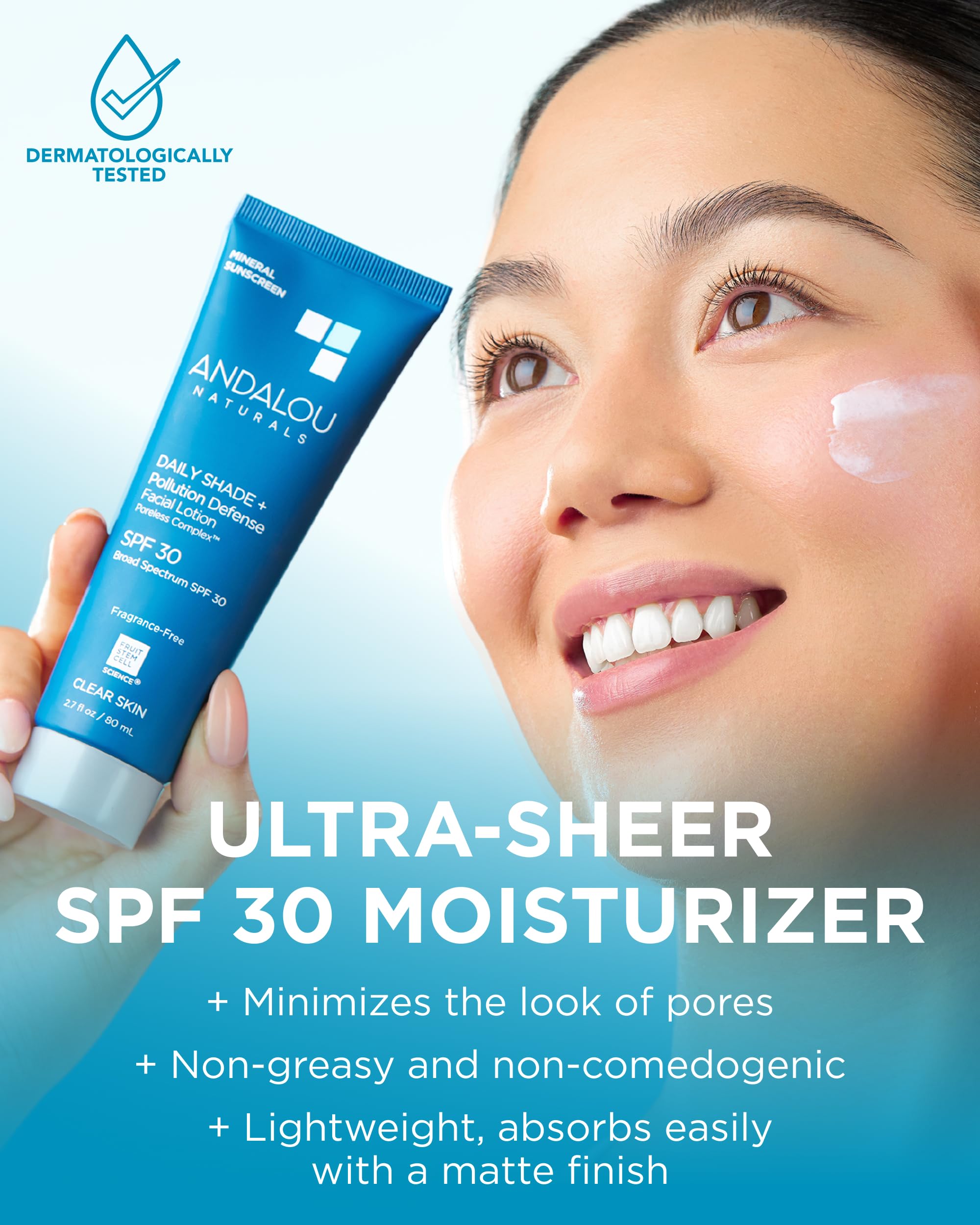 Andalou Naturals protection UVA UVB et lumière bleue, peau lumineuse et protégée