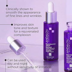 Andalou Naturals Serum, cellules souches de fruits, antioxydants nourrissent le teint.