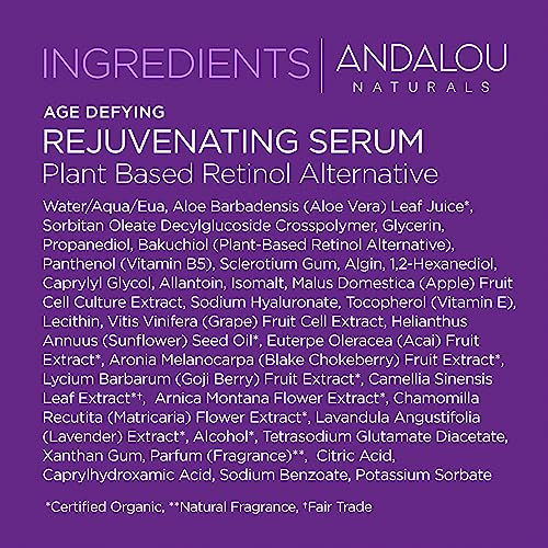 Andalou Naturals Serum, routine quotidienne naturelle et hydratante.