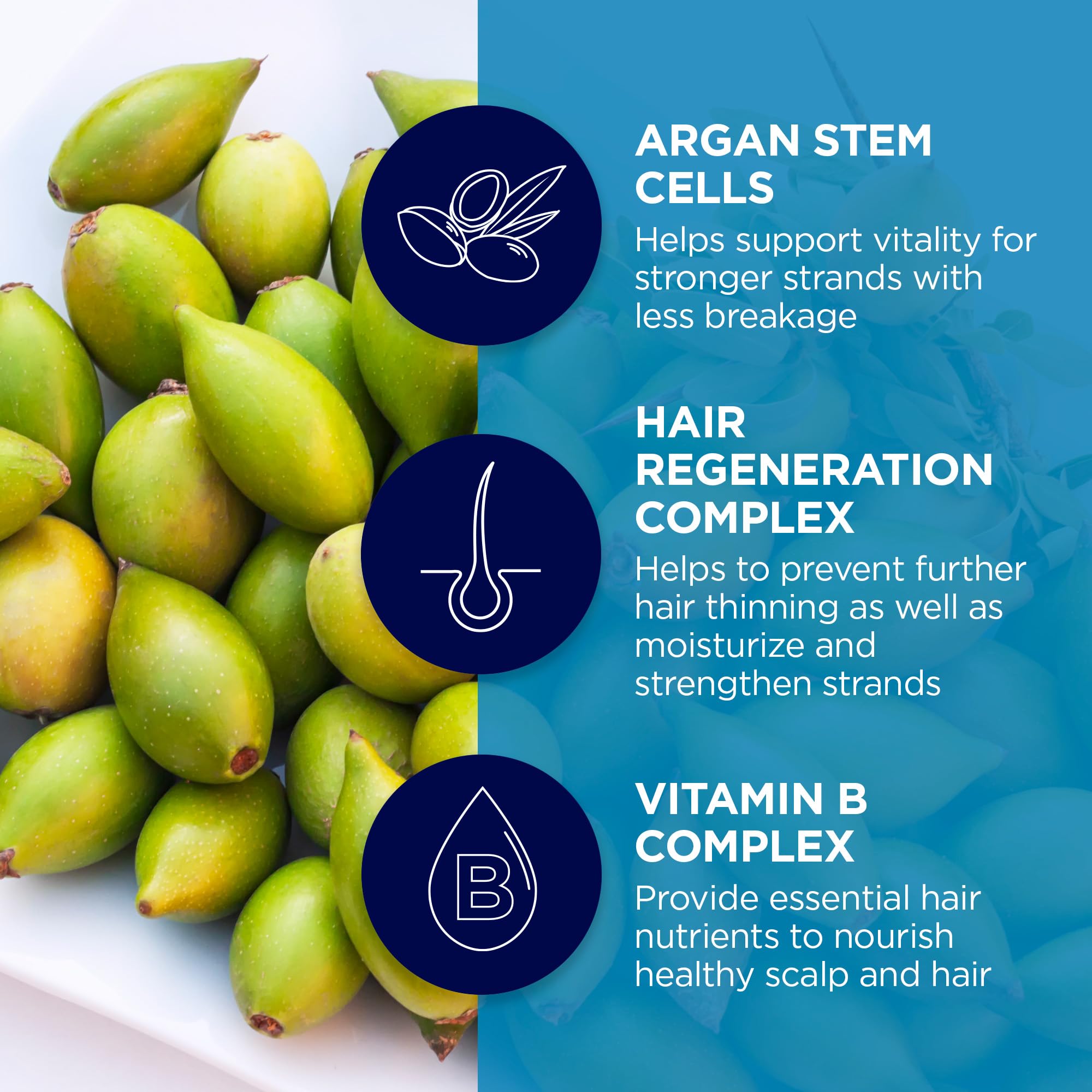 Shampoing Andalou Naturals Cellules Souches Argane Brillance – révèle des cheveux plus lumineux.