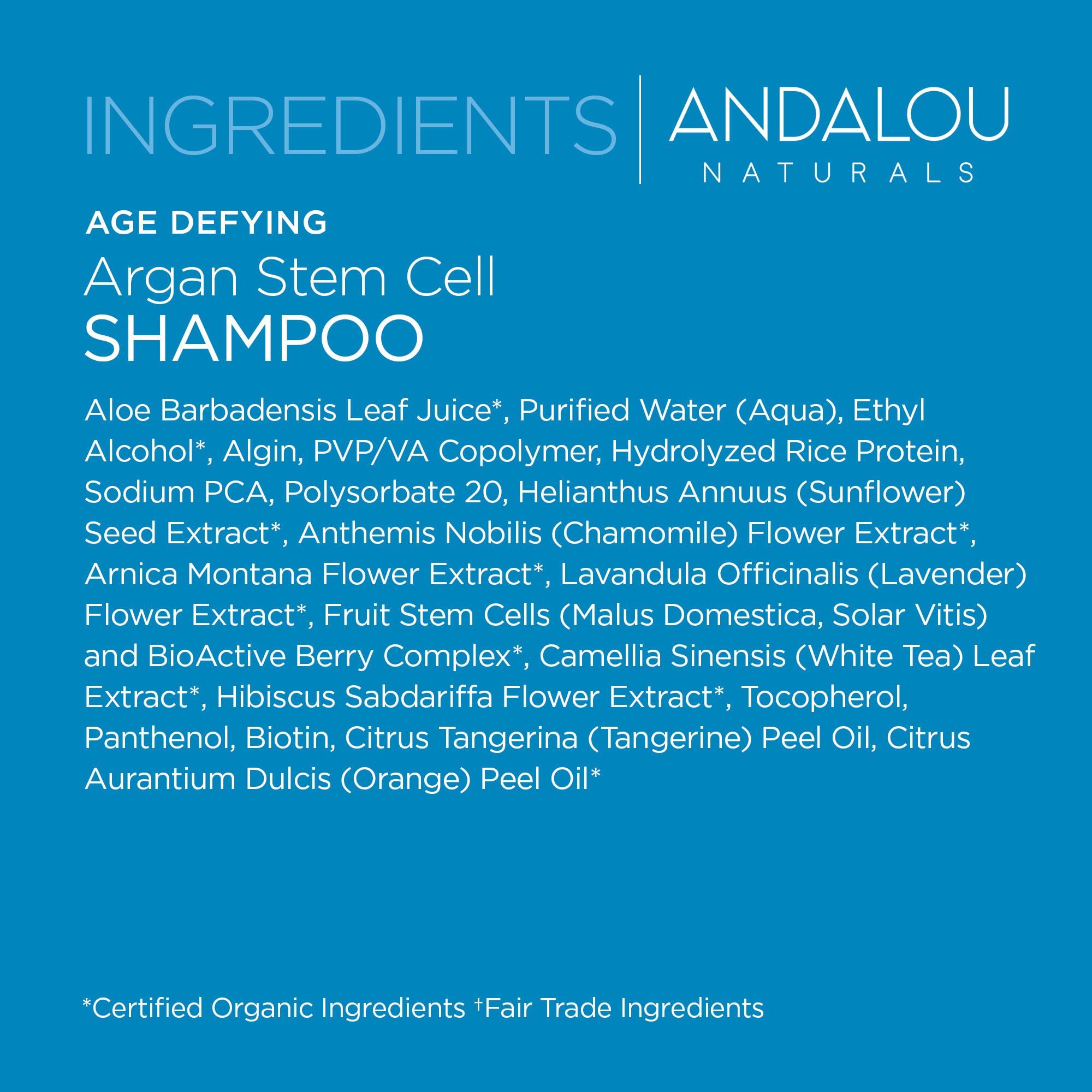 Shampoing Andalou Naturals Cellules Souches Argane Protection Couleur – respecte les cheveux colorés.