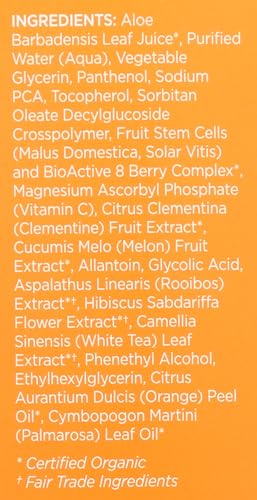 Tonique Andalou Naturals Clementine Vitamine C – Texture peau lisse et éclat sain.