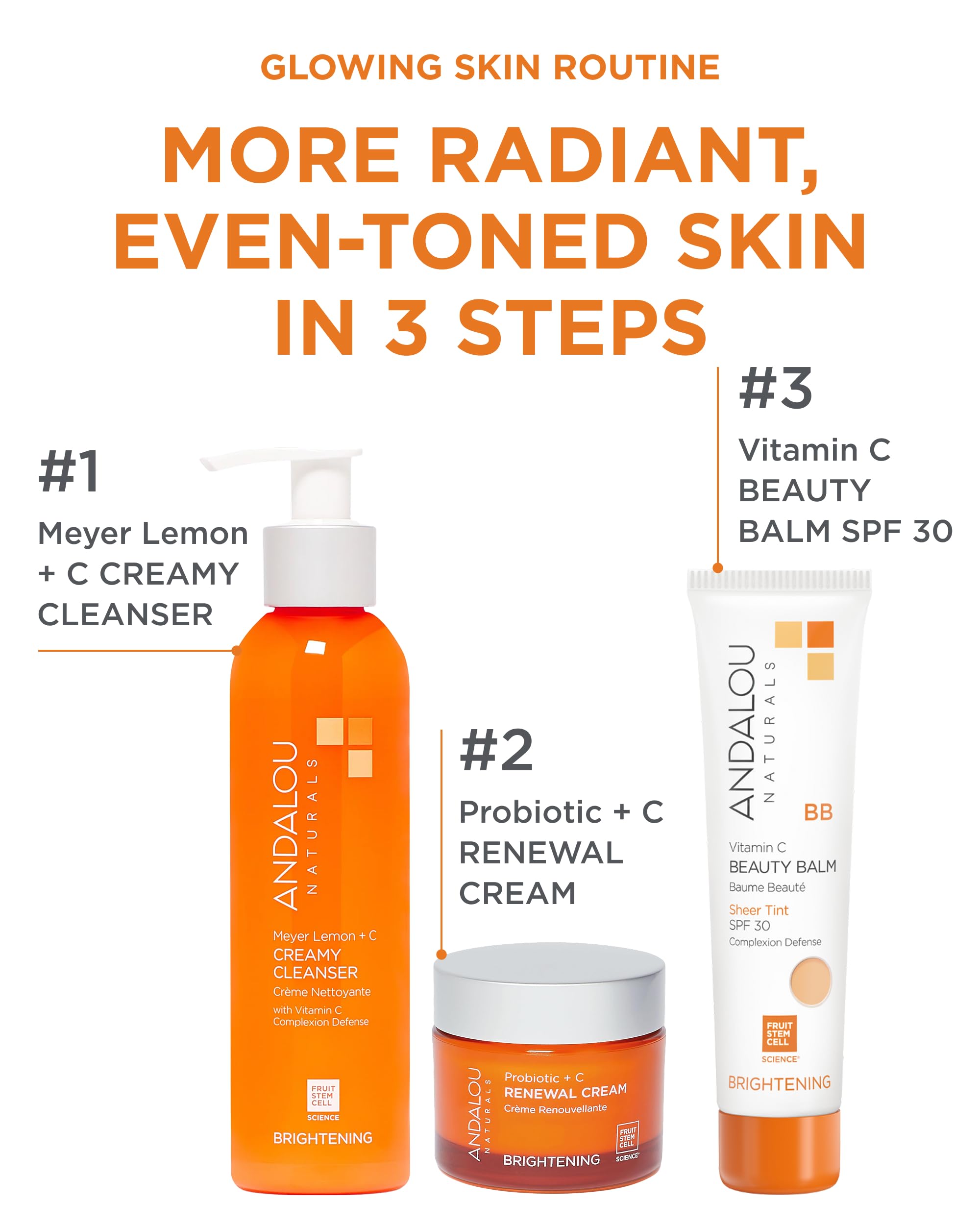 Application sur le visage avec Andalou Naturals BB crème.