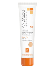 BB crème Vitamin C Andalou Naturals, flacon avec protection solaire quotidienne.