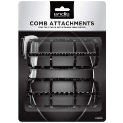 Andis 85030/85020, peignes de remplacement noirs pour un coiffage précis et pratique.