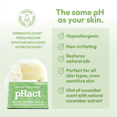 Usage polyvalent pour corps visage mains et cheveux avec pHact au concombre.