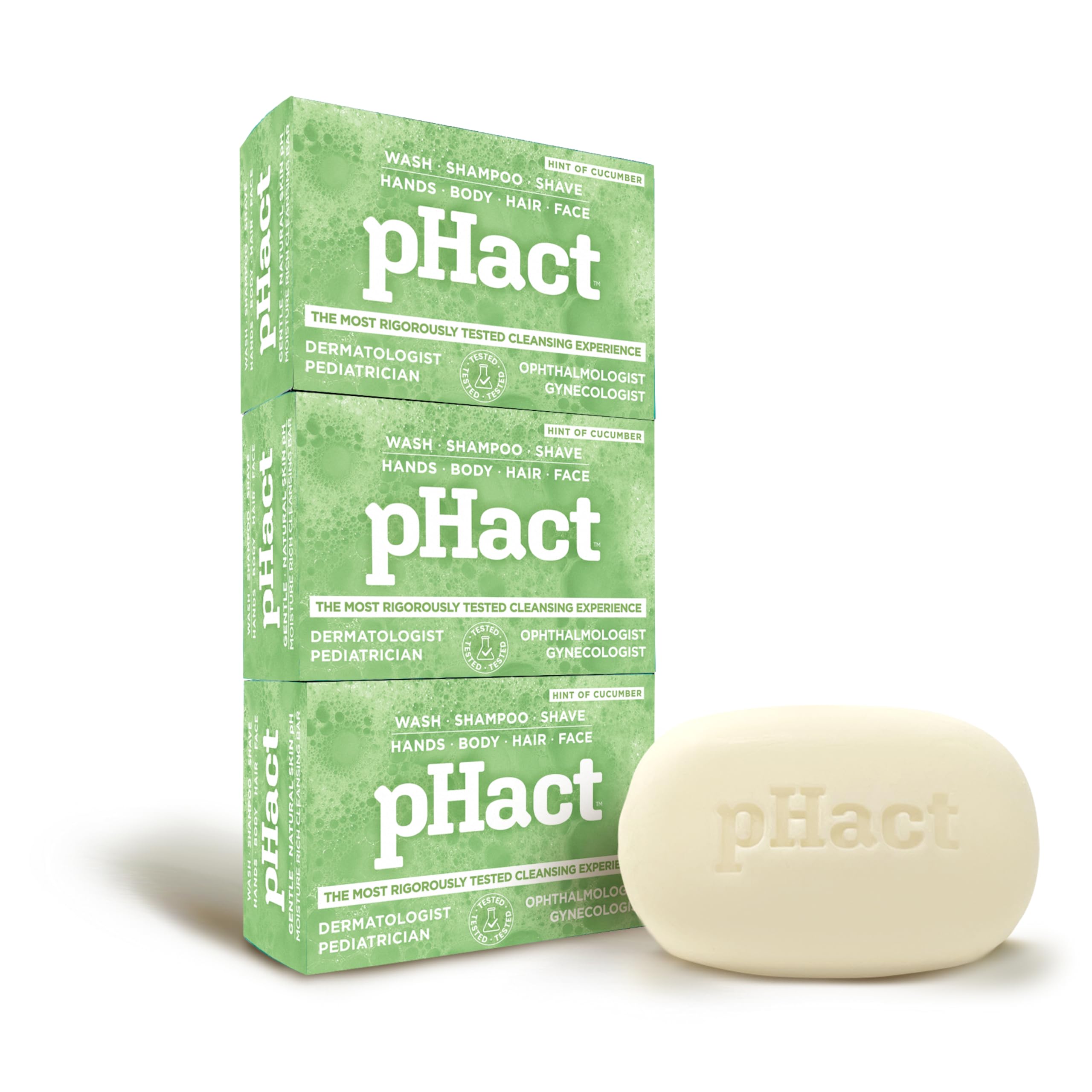 Texture riche et mousse généreuse du pHact au concombre.