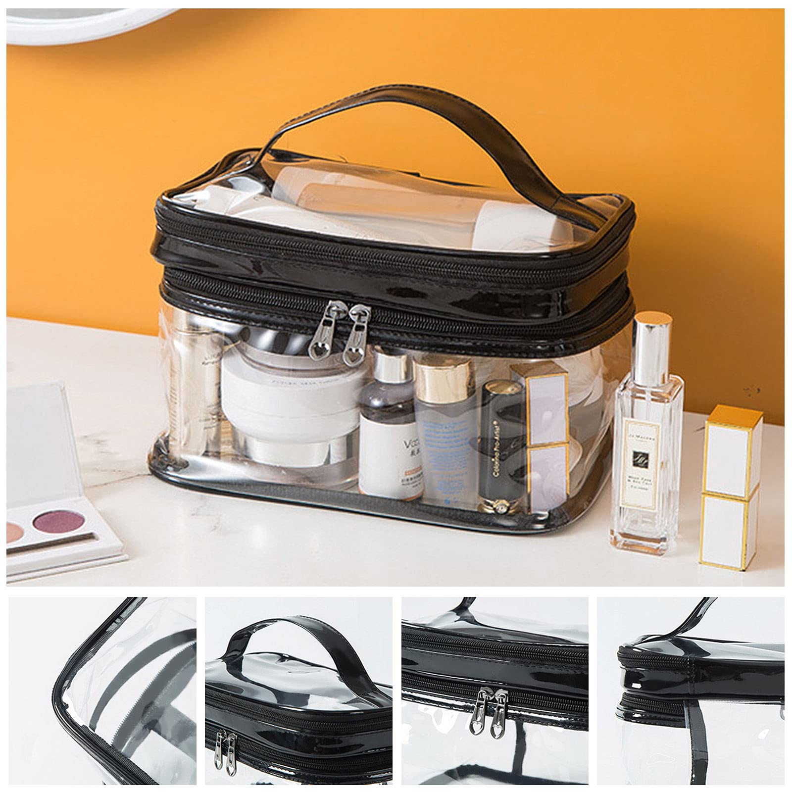 ANEMEL sac cosmétique transparent et étanche, idéal pour les déplacements