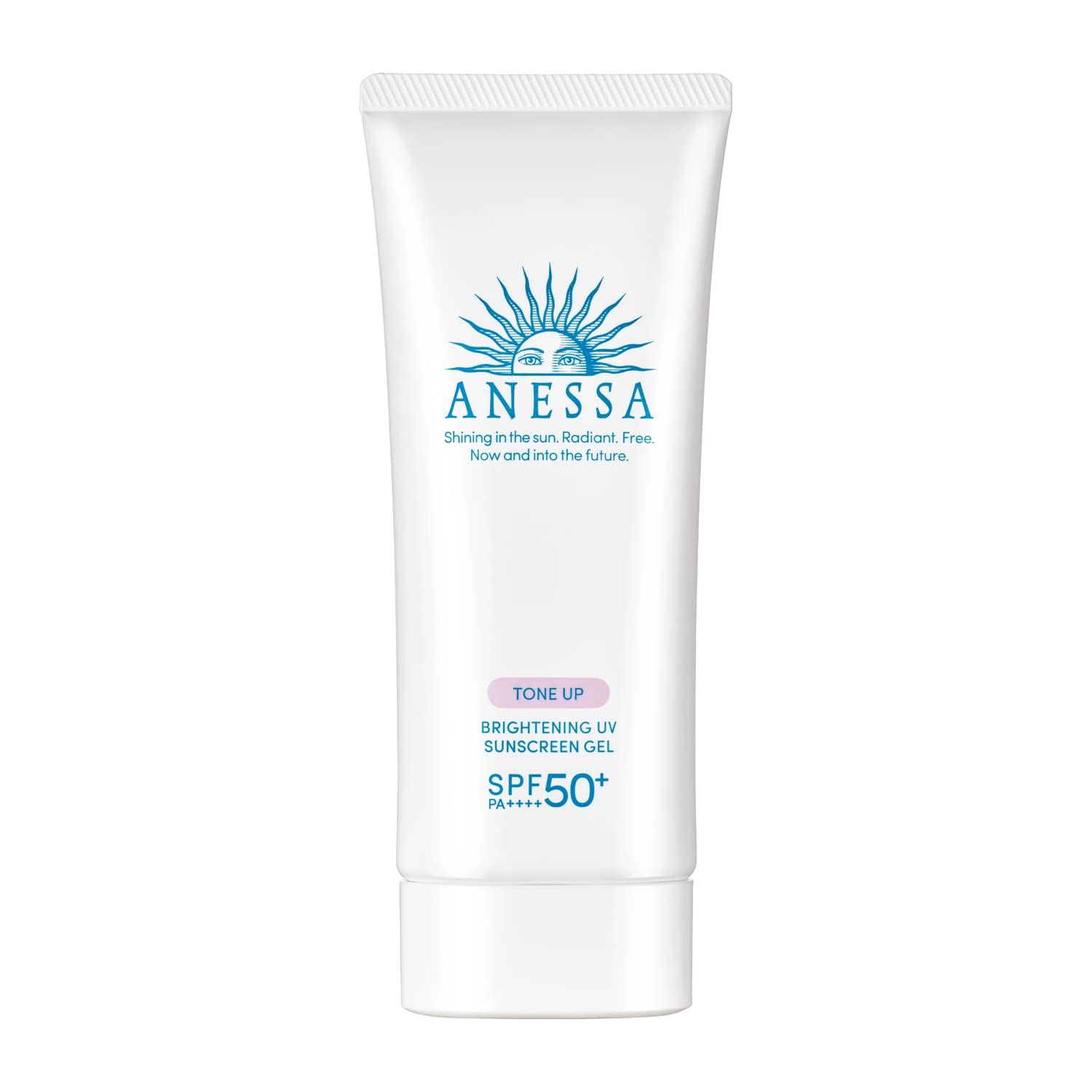 Flacon Anessa, gel solaire teintant SPF50+ PA++++, base maquillage possible.