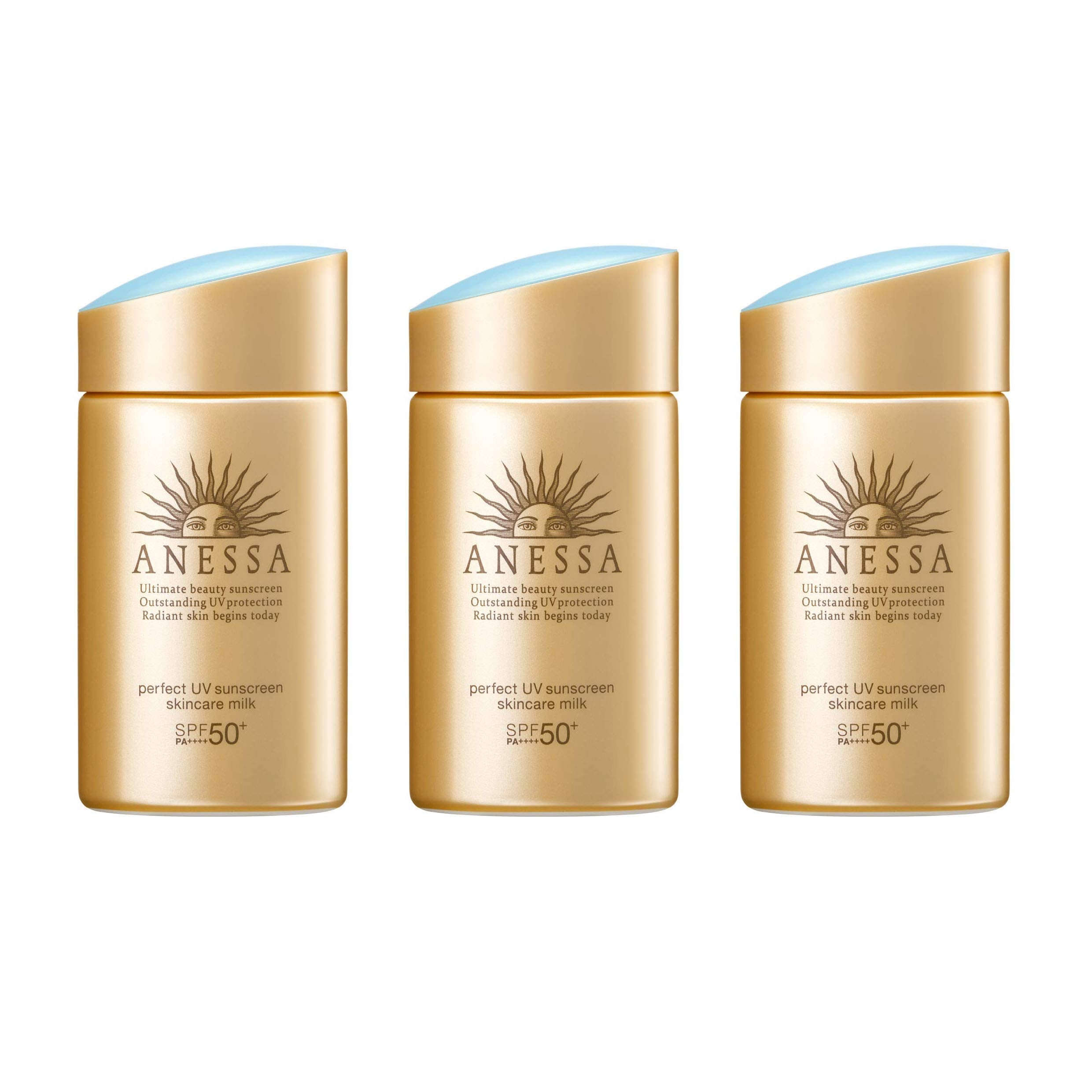 ANESSA Lait Solaire Parfait, visuel bouteille 60 ml, protection quotidienne pratique.