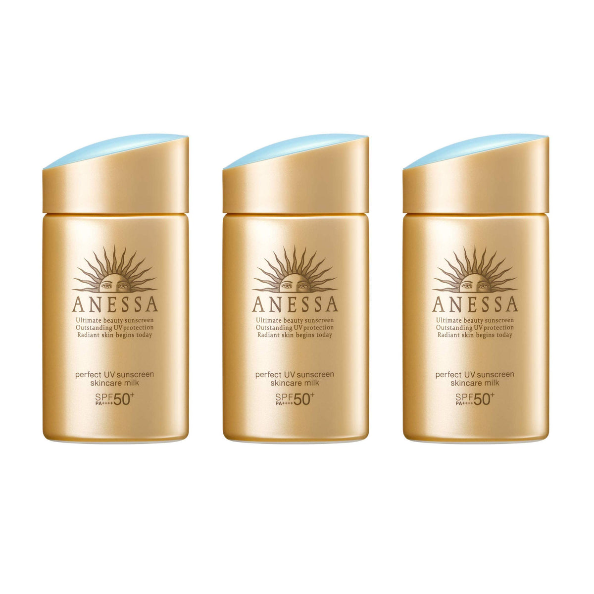 ANESSA Lait Solaire Parfait, visuel bouteille 60 ml, protection quotidienne pratique.
