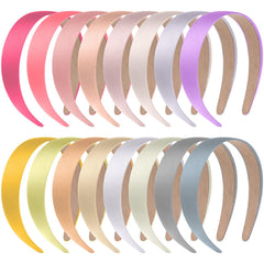 Bandeaux satin pastel Anezus, 1 pouce, ensemble polyvalent pour coiffures durables.