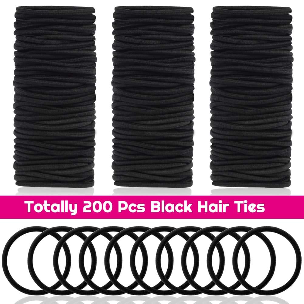 Anezus élastiques cheveux noirs, diamètre 76 mm et épaisseur 4 mm, pour tous types.