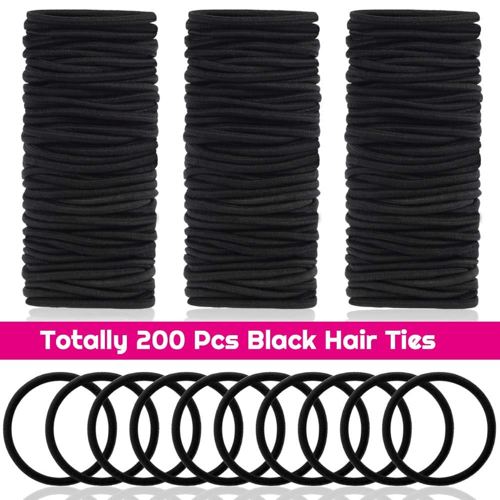 Anezus élastiques cheveux noirs, diamètre 76 mm et épaisseur 4 mm, pour tous types.