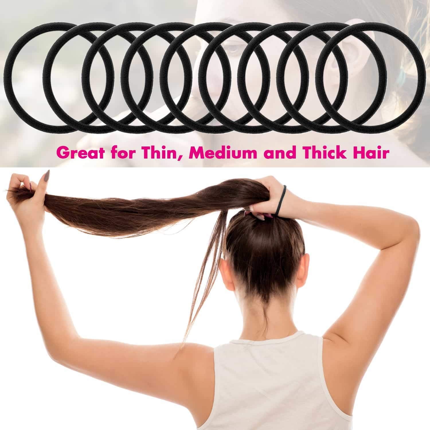 Anezus élastiques cheveux noirs, idéal pour partager et offrir en cadeau.