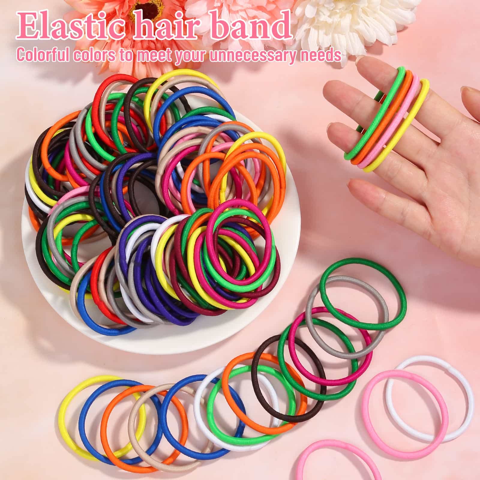 Anezus lot elastiques cheveux 200 pièces – parfait pour partager ou offrir