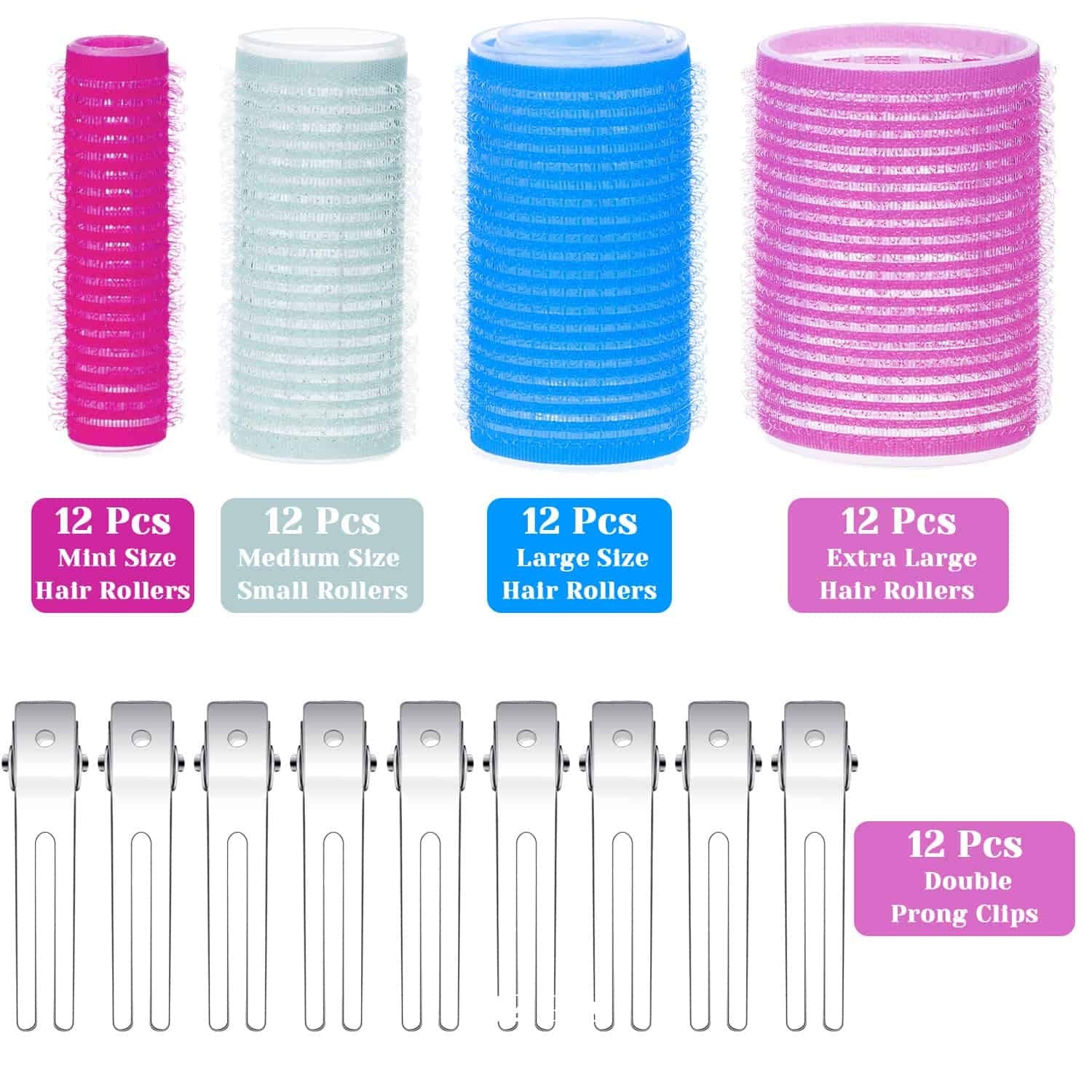Pinces-cheveux Anezus pour sécuriser les rouleaux pendant le coiffage