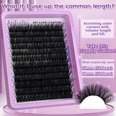 Anforlin cils densite 100D, effet naturel et volume modulable