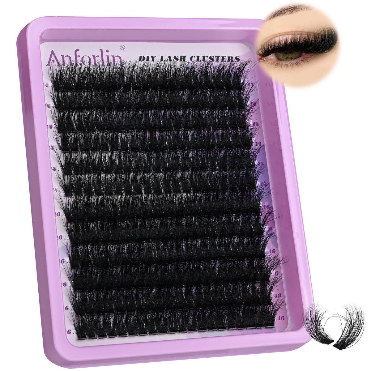 Anforlin cils groupes 14-16mm, ideal pour looks quotidiens