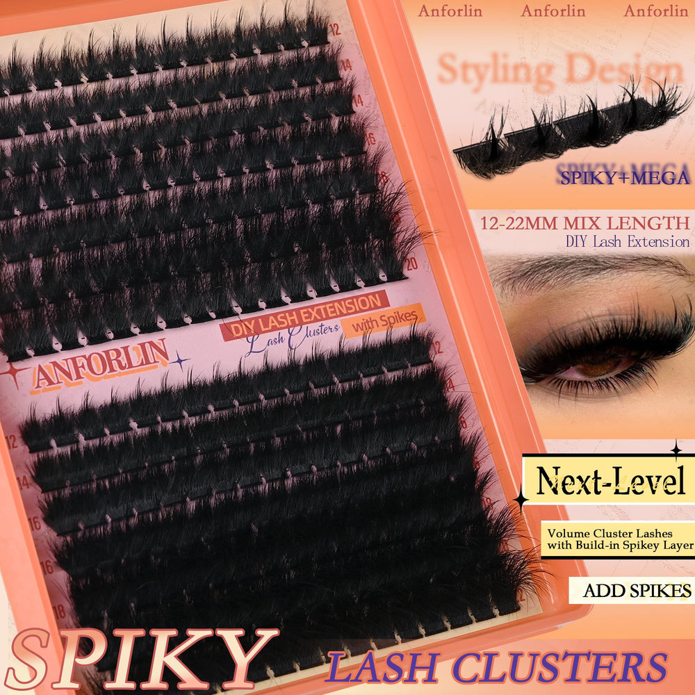 Anforlin Cils Manga Effet Spikes Naturels pour un look soigné et confortable.