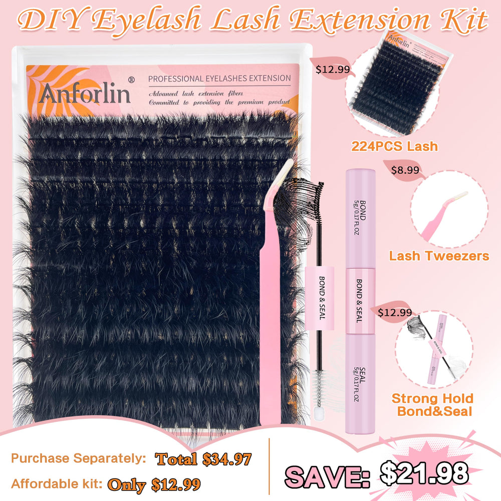 Anforlin clusters 10-20 mm: longueurs variées pour look personnalisable