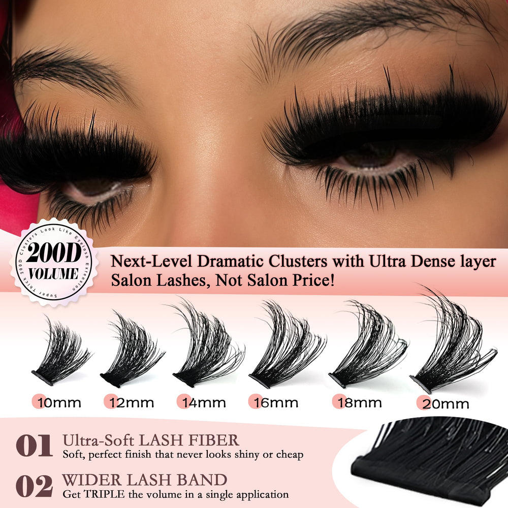 Anforlin clusters cils 14mm, équilibre visuel pour un maquillage naturel
