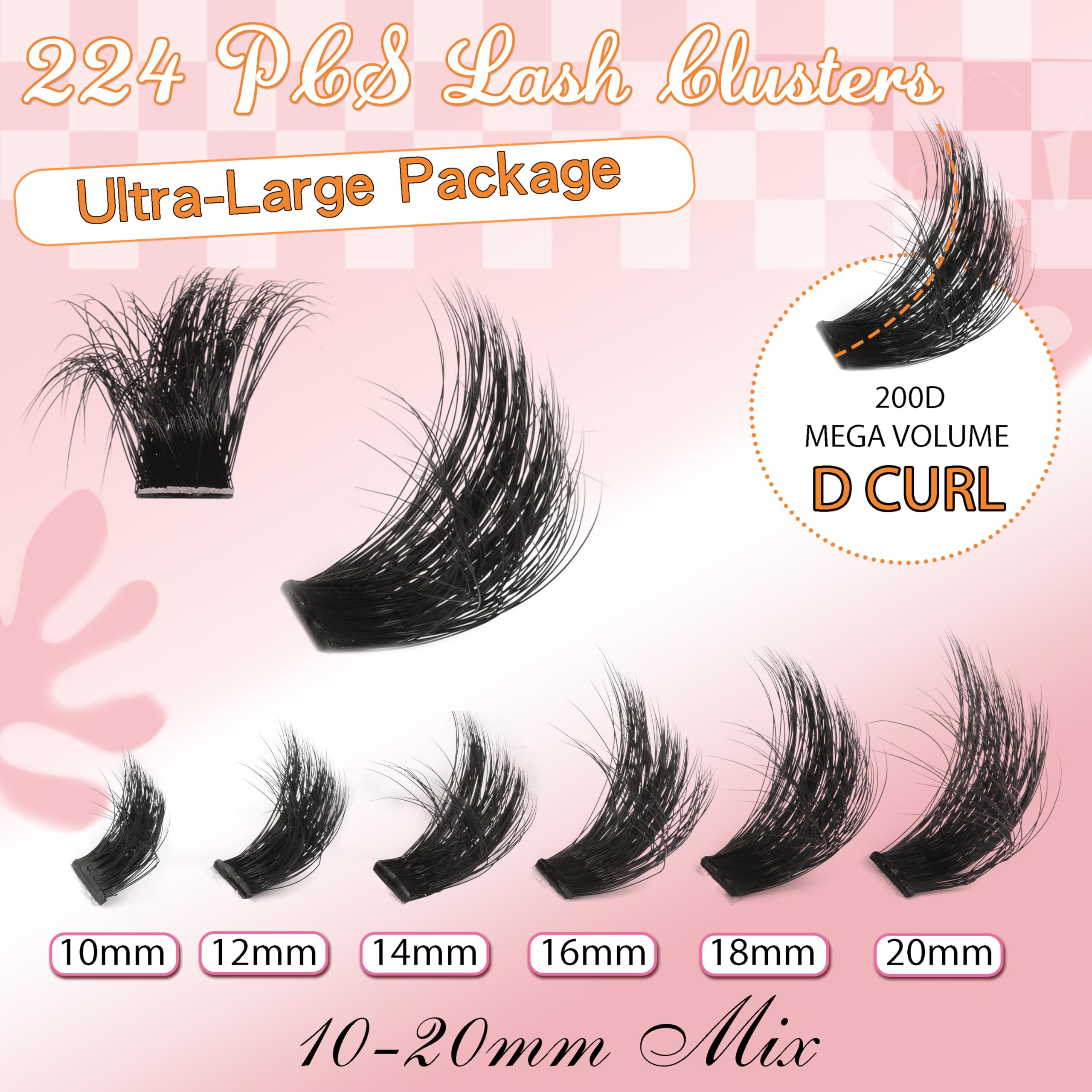 Anforlin lash clusters toucher doux: confort au toucher et à l'application