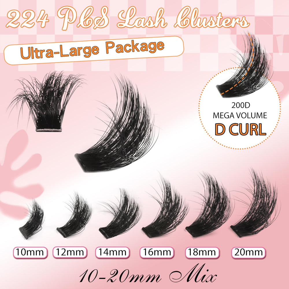 Anforlin lash clusters toucher doux: confort au toucher et à l'application