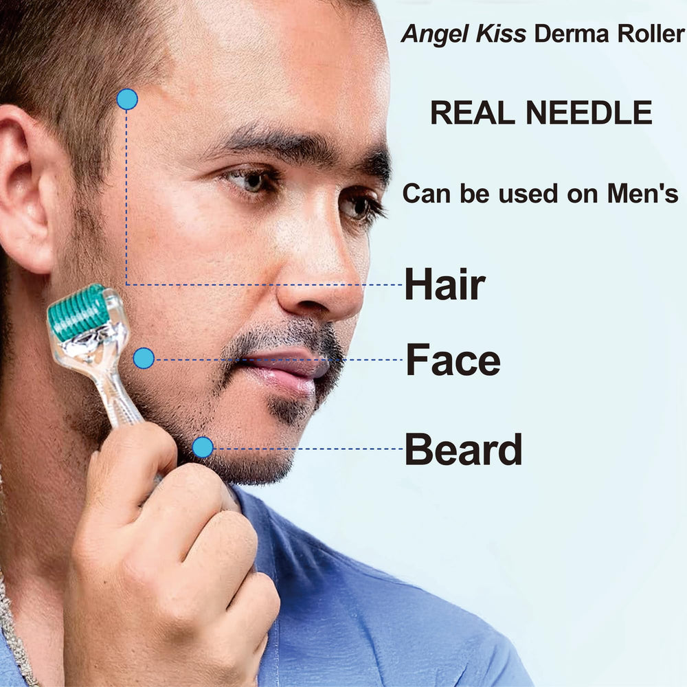 Angel Kiss Derma Roller utilisé sur le corps pour routine soin ciblée.