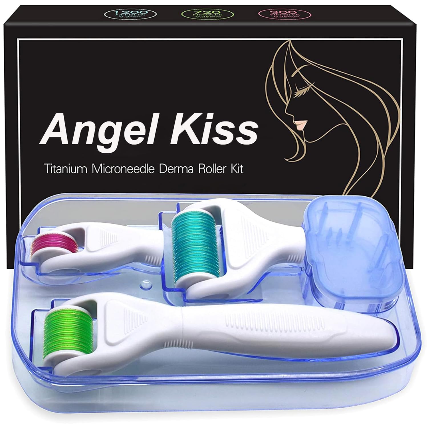 Angel Kiss gift-ready derma roller set for holidays.