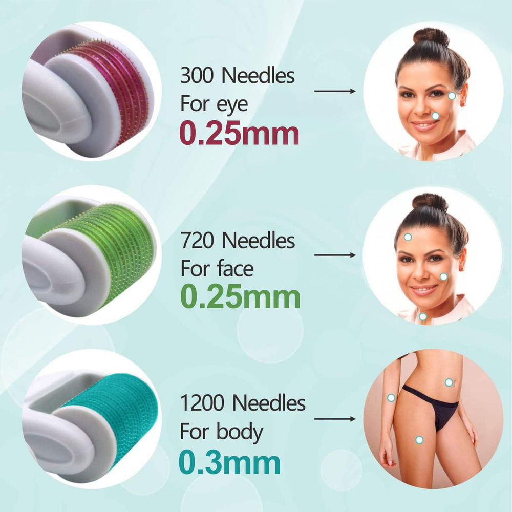 Angle Kiss Derma Roller petites zones 0,25 mm – 300 aiguilles pour ciblage précis