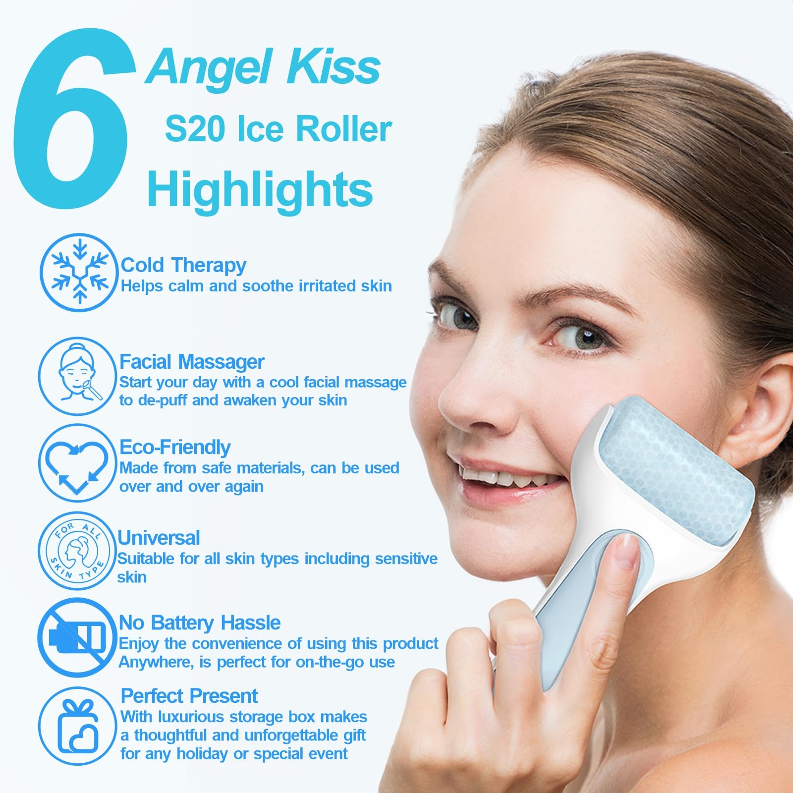 Angel Kiss Ice Roller peau-elasticite améliore l'élasticité et l'éclat